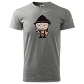 Da Oid Sinzer Griller T Shirt Herren Grau Meliert Hofau Front